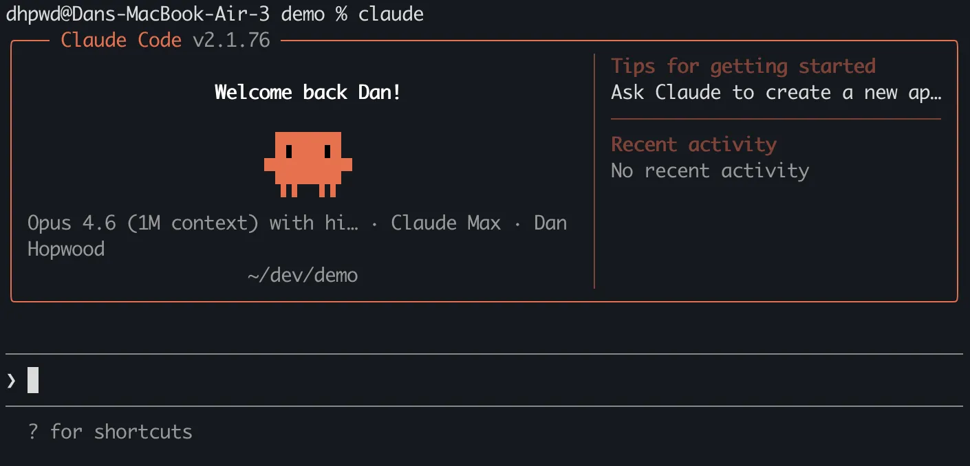 Terminal after successful install